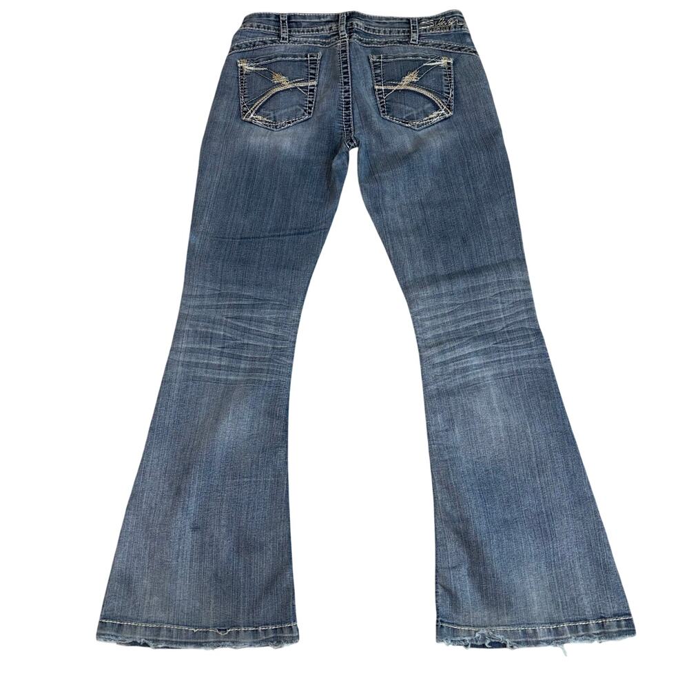 Silver Jeans Camden Rose Bell Bottom Womens 30x31 Medium Wash Low Rise Flare Y2K - Picture 2 of 8